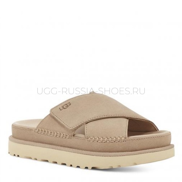 UGG Goldenstar Cross Slide Driftwood